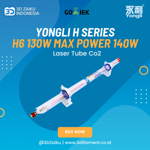 Original Yongli CO2 Laser Tube H6 130W MAX Power 140W